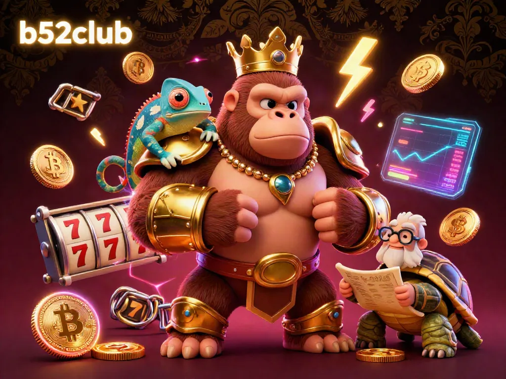 Experience vibrant gameplay with b52club, featuring a powerful gorilla king, a chameleon spy, and rich gambling elements.