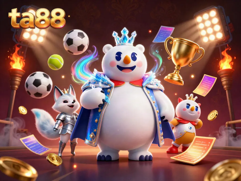 Experience gaming excitement at ta88 with vibrant energy from polar bear and sports elements.