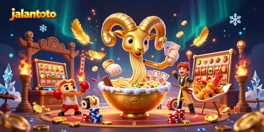 Join the action at jalantoto with an exciting 3D adventure featuring casino characters and slot games.