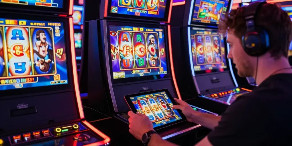 Engaging slot88 game scene with a player enjoying colorful online gameplay.