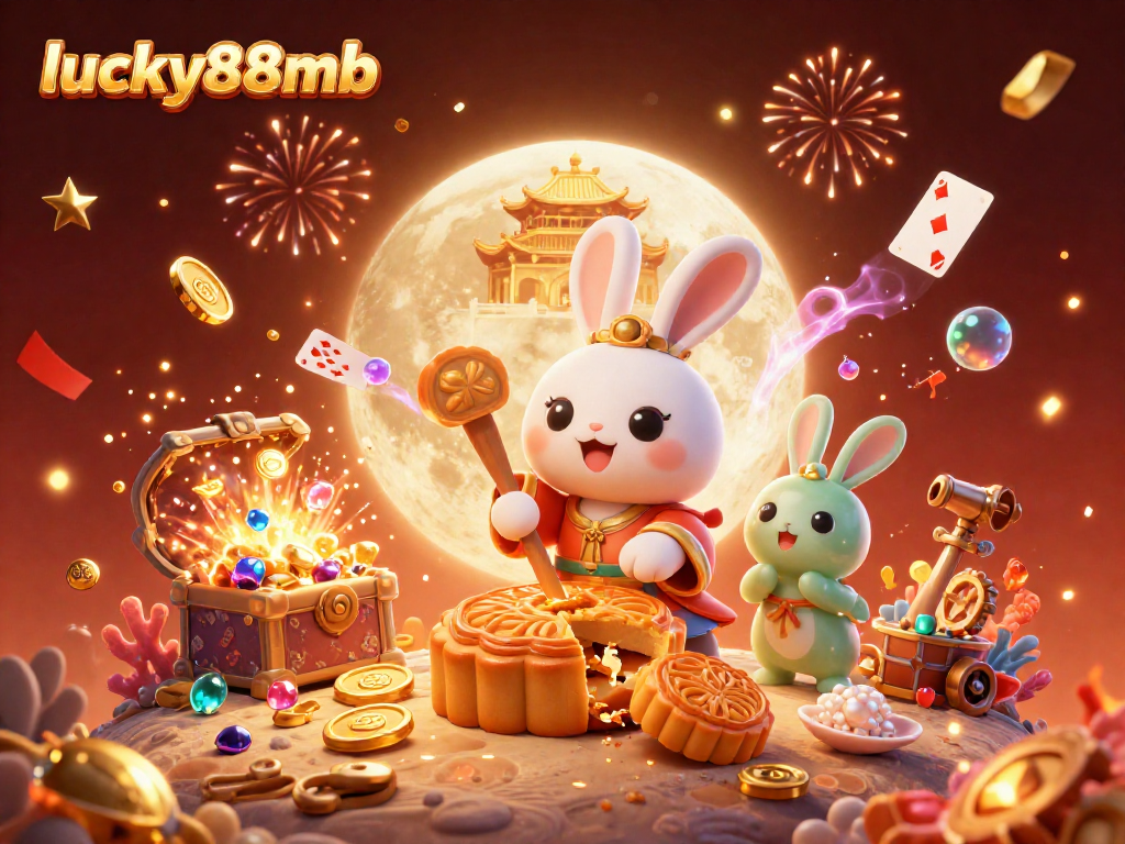 Experience thrilling gameplay at lucky88mb with characters celebrating, surrounded by casino elements.